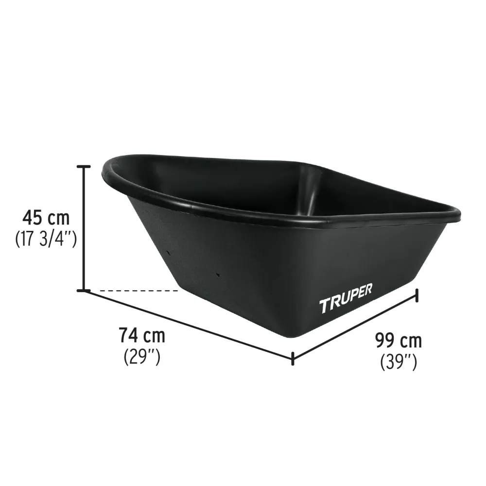 Cuva din polietilena dura, 170L, neagra – Truper