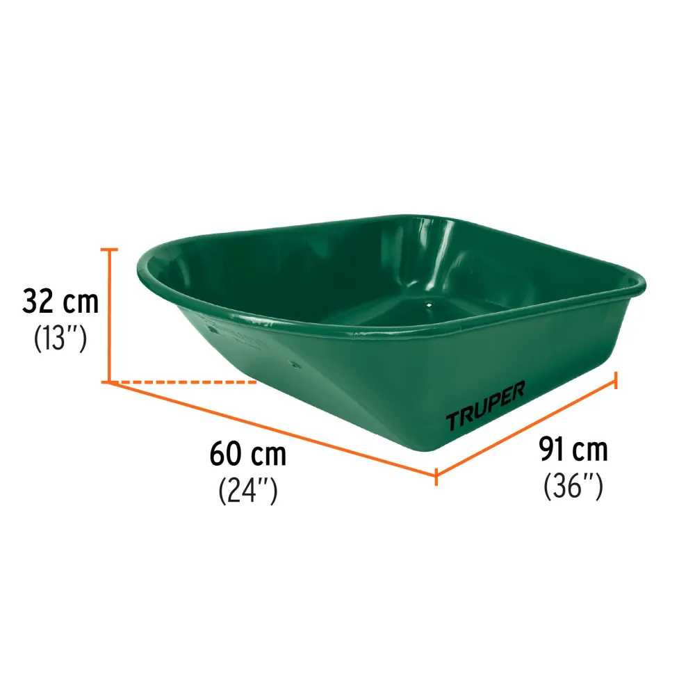 Roaba metalica TRUPER, volum 135 L