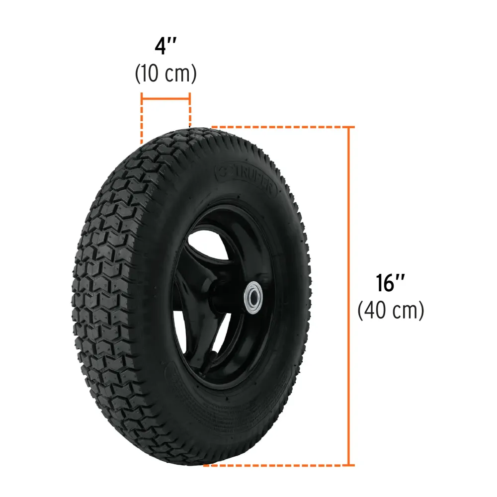 Roaba metalica TRUPER, volum 135 L