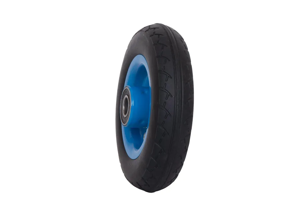 Roata carucior 250-4 (8"), cauciuc brut striat, cu rulment