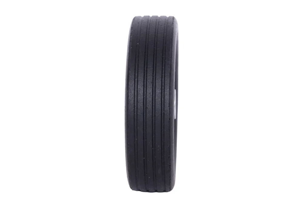 Roata carucior - mica - cauciuc brut striat - rulment - 125x40 5
