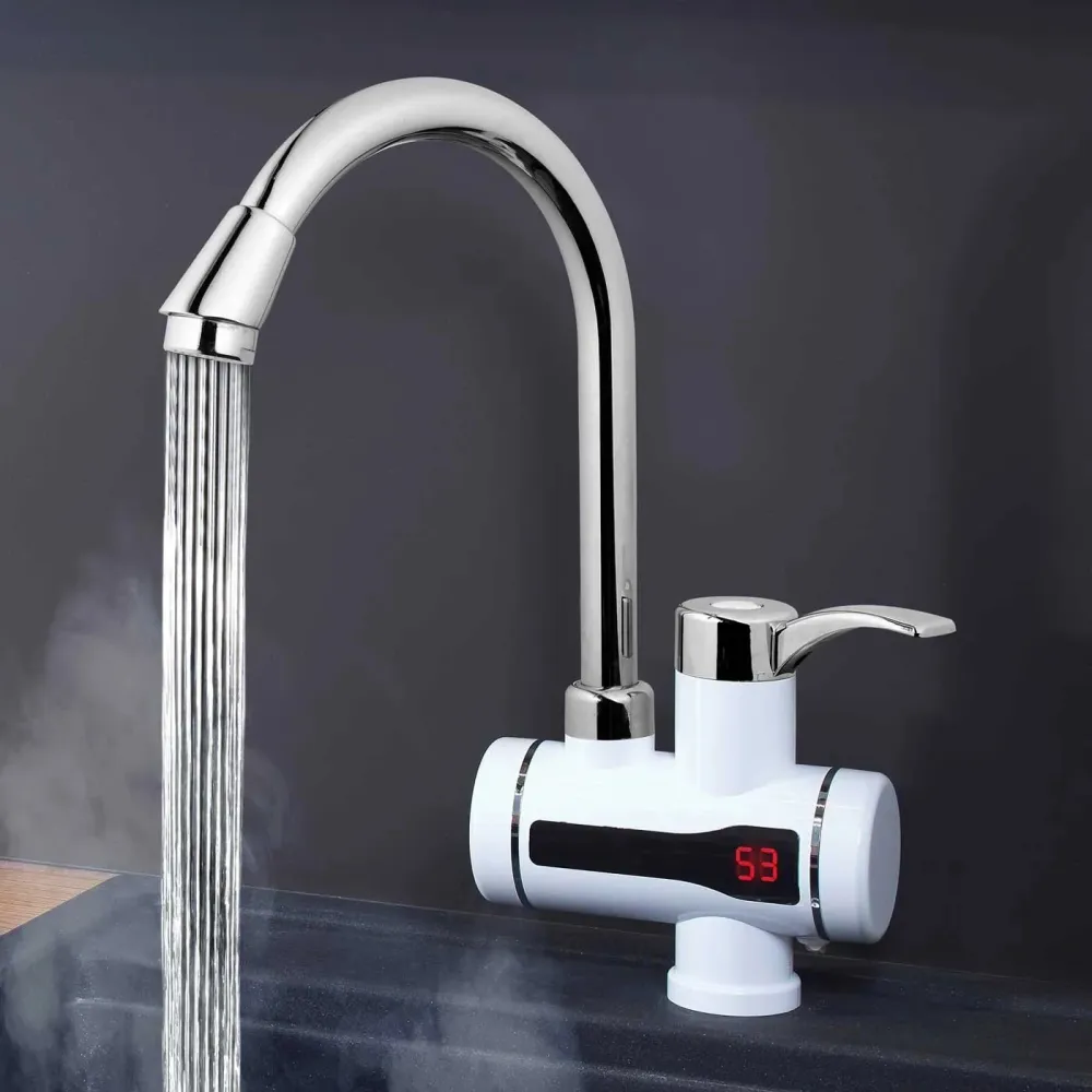 Robinet pentru apa calda 3000W, Electric, Instant cu afisare LCD