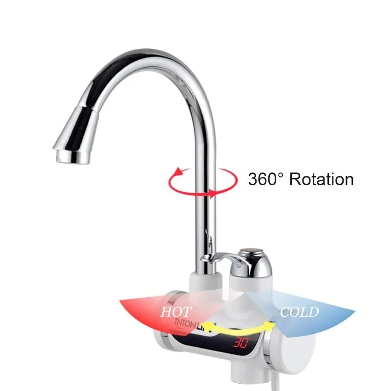 Robinet pentru apa calda 3000W, Electric, Instant cu afisare LCD