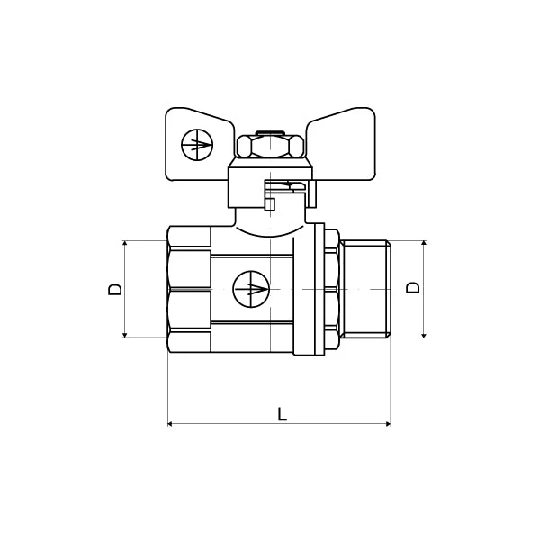 Robinet cu bila interior exterior 3/4" fluture, Slovarm