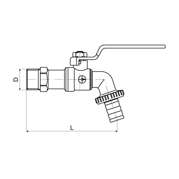 Robinet de gradina (dublu serviciu) 1/2" - maneta, Slovarm
