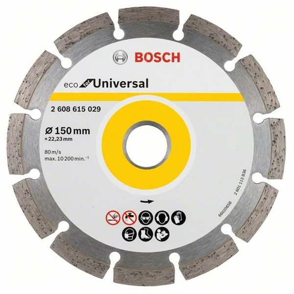 Disc de taiere diamantat universal, 150mm, Bosch 2608615029