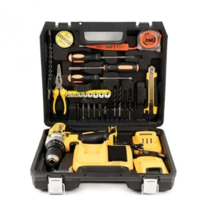 Bormașă cu Percuție și Înșurubat 36V, 2 Acumulatori, 500W, 30 Accesorii