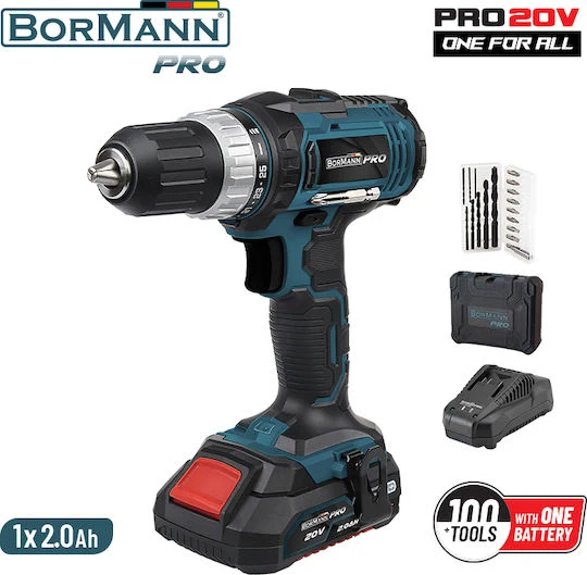 Masina de gaurit Bormann Pro 20v, li-ion, 2 viteze-35nm- 1x1.5ah, cu valiza, model BBP3000