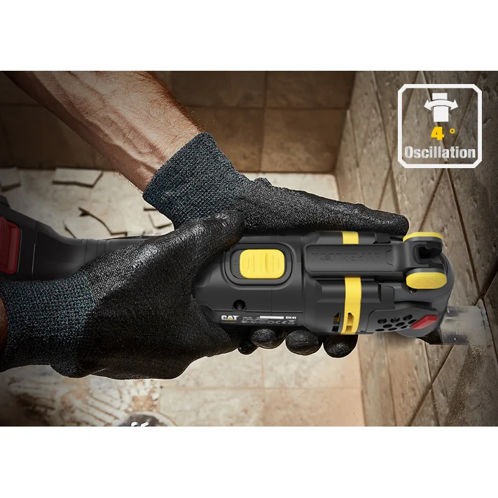 Masina multifunctionala oscilanta CAT, 18V (fara perii),fara acumulator si incarcator + 14 accesorii