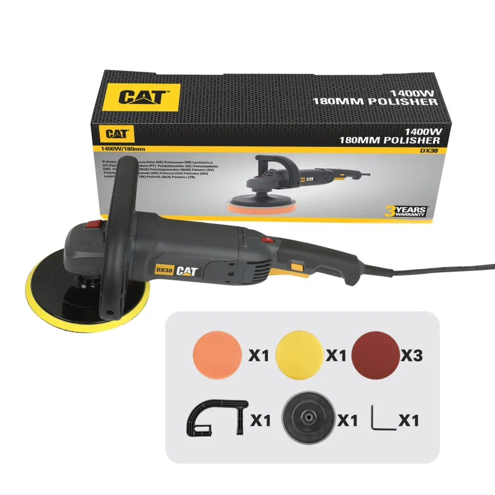 RESIGILAT: Masina de polisat CAT, 1400W, 1000-3000 RPM, 180MM Model DX38