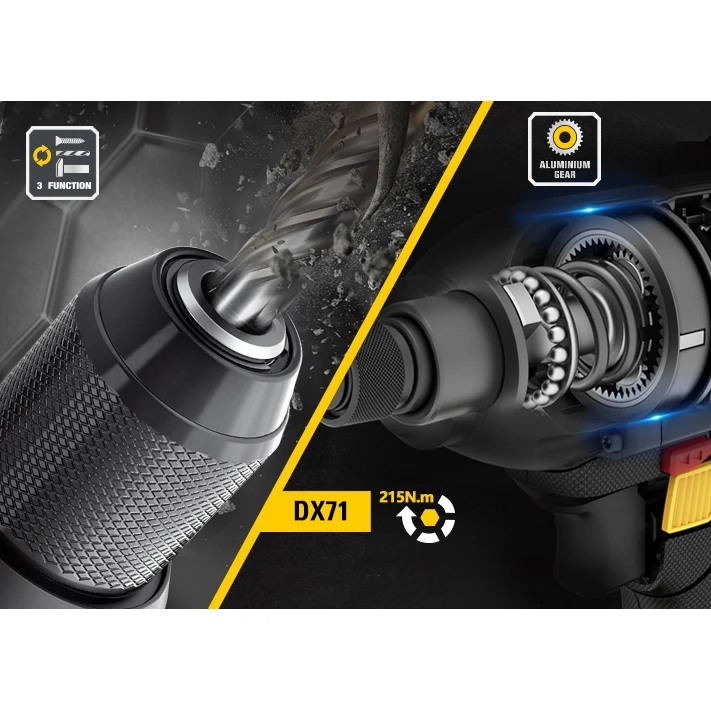 Set masina de gaurit CAT, 18V 65NM, masina de insurubat cu impact (fara perii), 18V 215NM CU 2X2AH si incarcator valiza Mo...