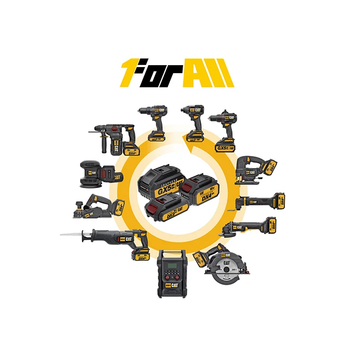Set masina de gaurit CAT, 18V 65NM, masina de insurubat cu impact (fara perii), 18V 215NM CU 2X2AH si incarcator valiza Mo...