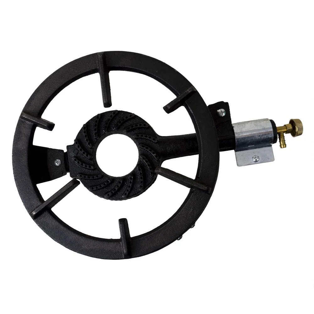Arzator Pirostrie Gaz din Fonta Turnata, Diametru 28 cm, Portabil pentru Camping si Casa, Negru