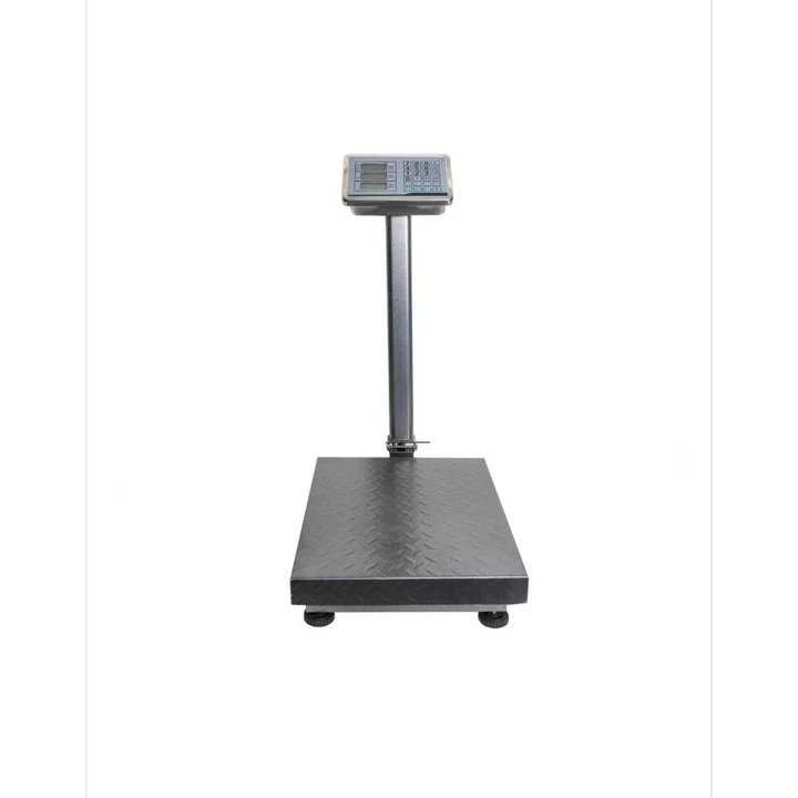 Cântar Electronic Profesional 350 kg cu Acumulator și Braț Rabatabil – Platformă Metalică din Tablă Striată 40×50 cm, Disp...