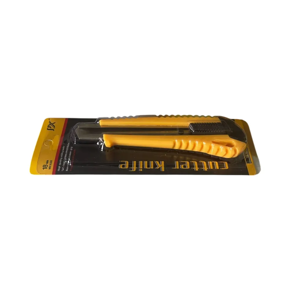 Cutter 18mm cu Lamă din Oțel - Mâner Ergonomic Multicolor