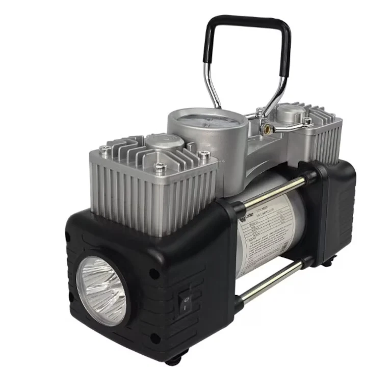 Kit Reparație Pană și Compresor Auto 12V Lider, 2 Cilindri, 70L/min, 150 PSI, cu Lanternă