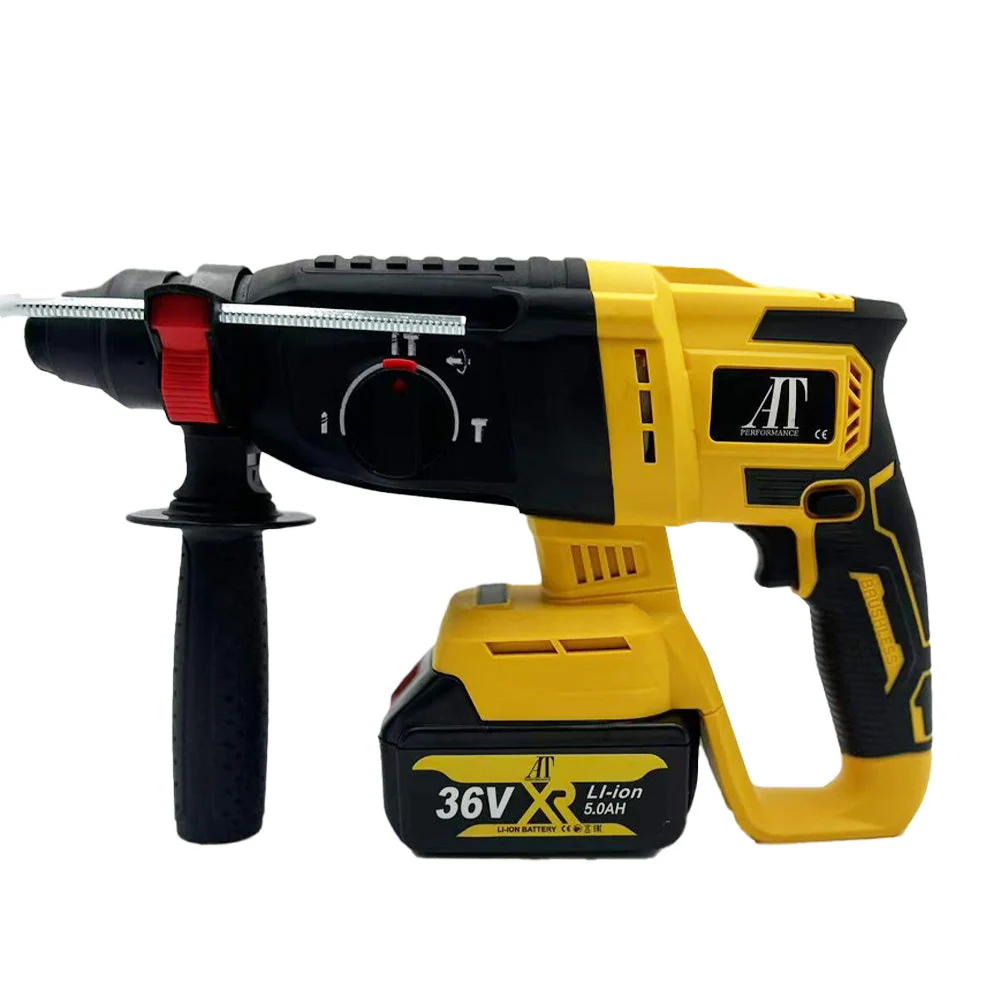 Mașă de Găurit cu Percuție AT Performance 98V, 3500RPM, 2 Acumulatori, cu Valiză, Puternică pentru Lemn, Metal și Zidărie
