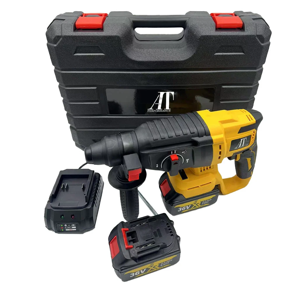 Mașă de Găurit cu Percuție AT Performance 98V, 3500RPM, 2 Acumulatori, cu Valiză, Puternică pentru Lemn, Metal și Zidărie