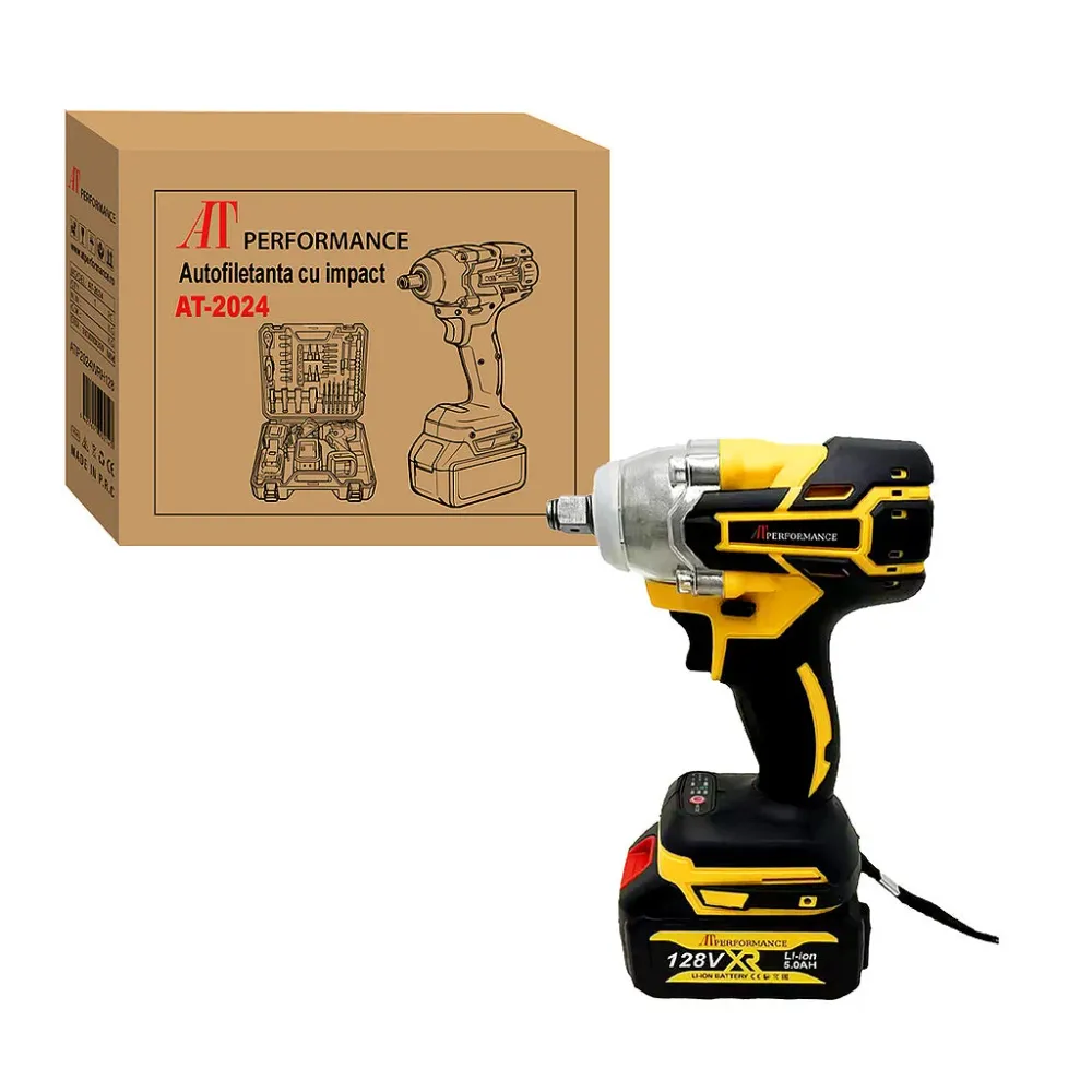 Mașă de Înșurubat cu Impact AT Performance 350Nm, 36V, 2 Acumulatori 5Ah, 40 Accesorii, Profesională
