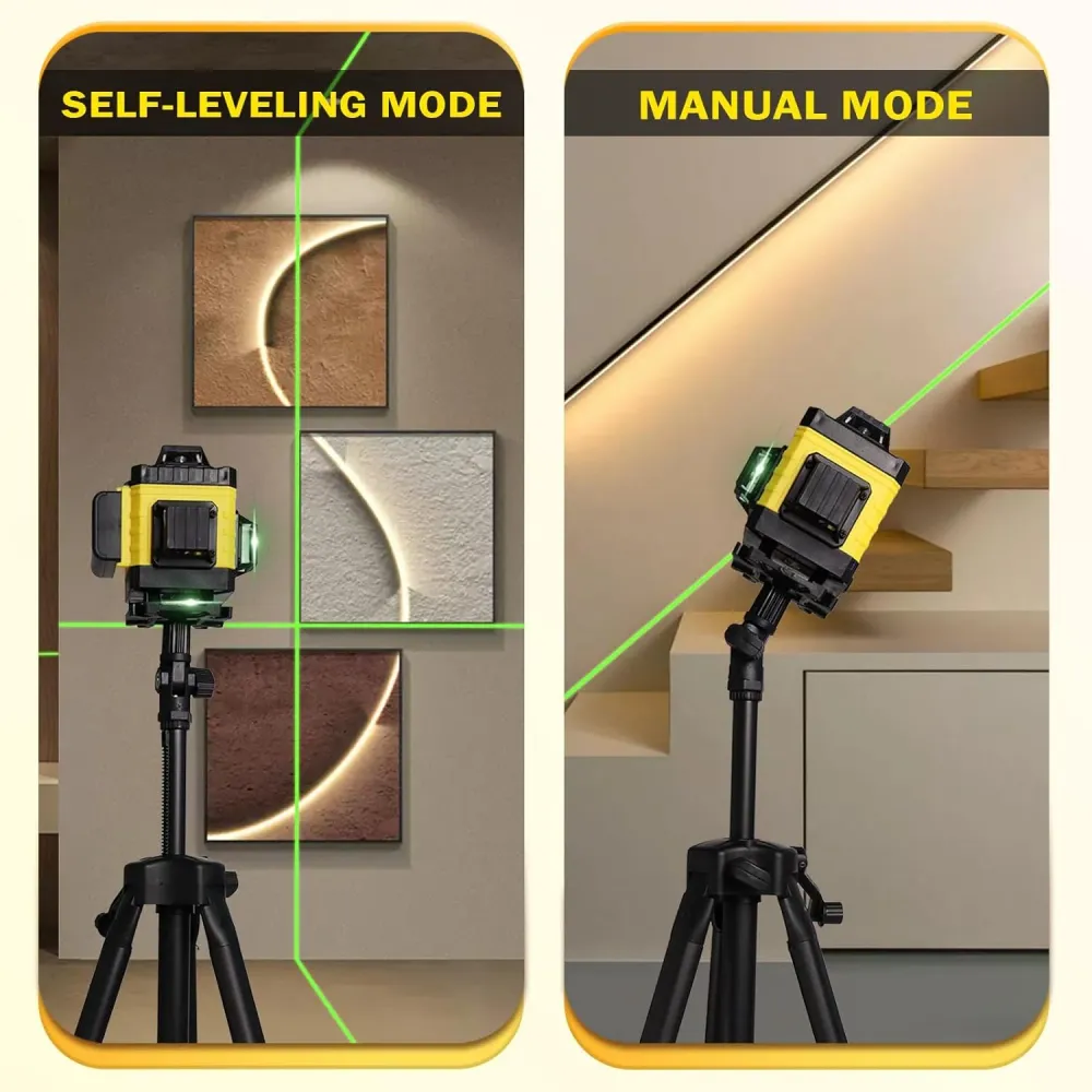 Nivel Laser 4D Profesional, 16 Linii, IP54, Telecomanda Inclusa, Raza 25m, Autonivelare