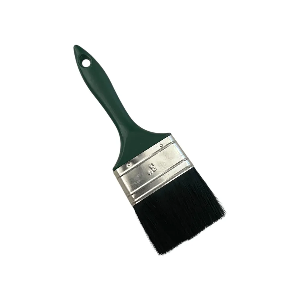 Pensulă Lată de Vopsit Profesională cu Mâner Ergonomic din Lemn - Verde Închis