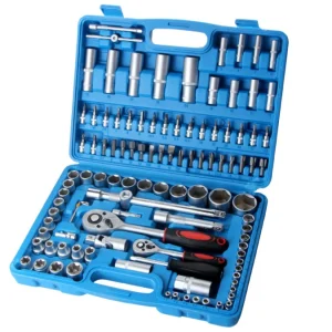 Trusa Scule Profesionala 108 Chei Tubulare cu Clichet pentru Reparatii Auto Chrome-Vanadium