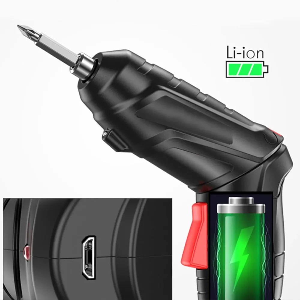 Șurubelniță Electrică Fără Fir 4.2V, 1500mAh, cu Set de 47 de Accesorii