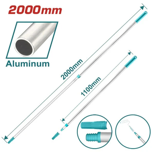 Tija telescopica TOTAL din aluminiu, 200 cm