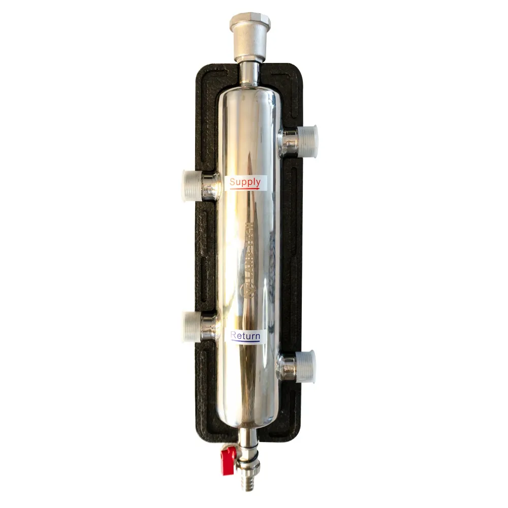 Separator hidraulic din inox, izolat cu un circuit, Land-Tech. Filet 1”