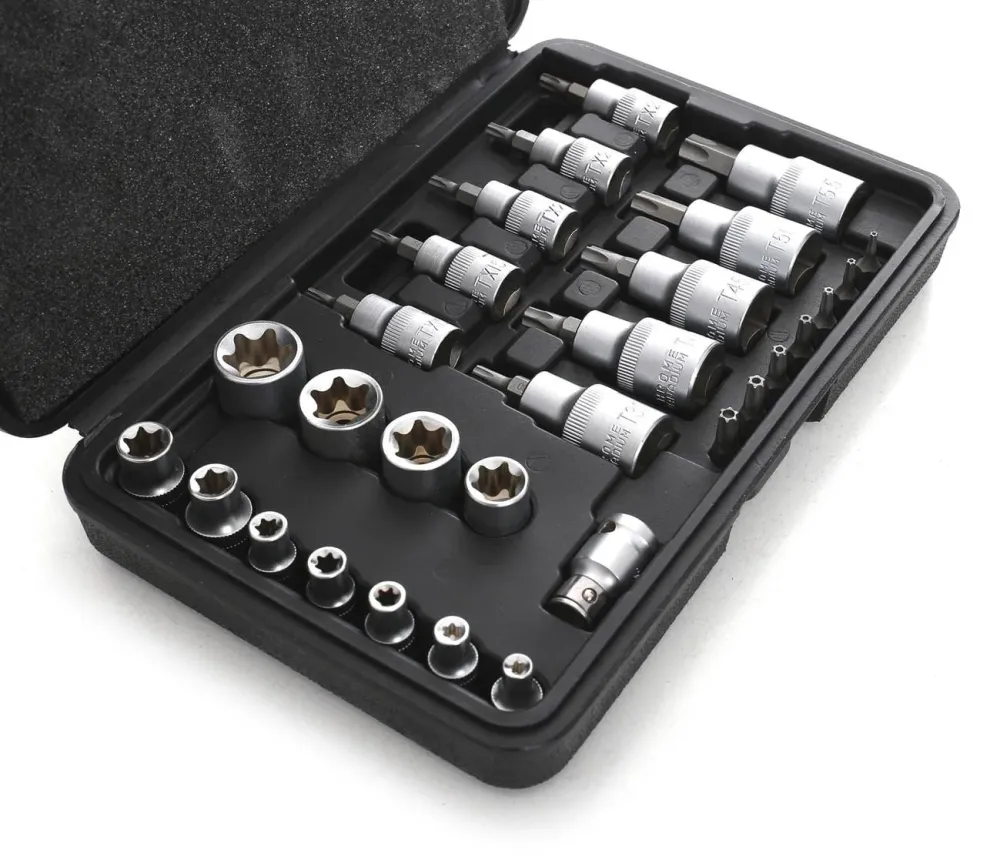 Set Biti si Tubulare Torx 30 Piese, Kraft&Dele KD10242