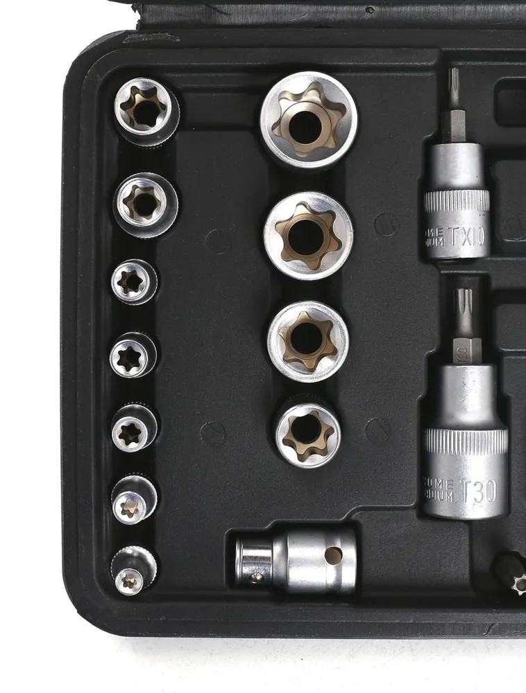 Set Biti si Tubulare Torx 30 Piese, Kraft&Dele KD10242