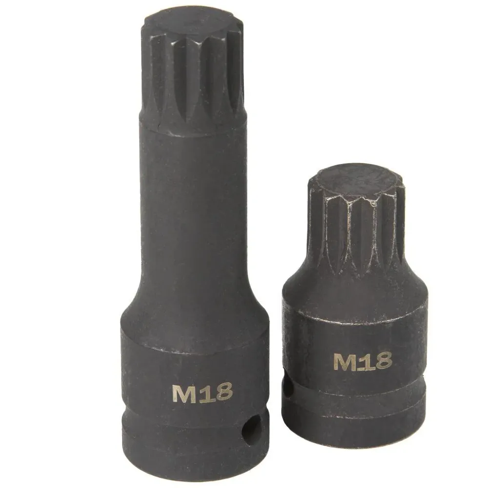 Trusa cu biti 12 laturi Spline de impact M14-M16-M18 antrenare 1/2" 6 piese