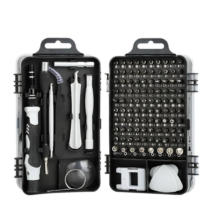 Set Profesional de Șurubelnițe de Precizie 115 în 1 – Kit Magnetic de Reparații cu 98 de Biți