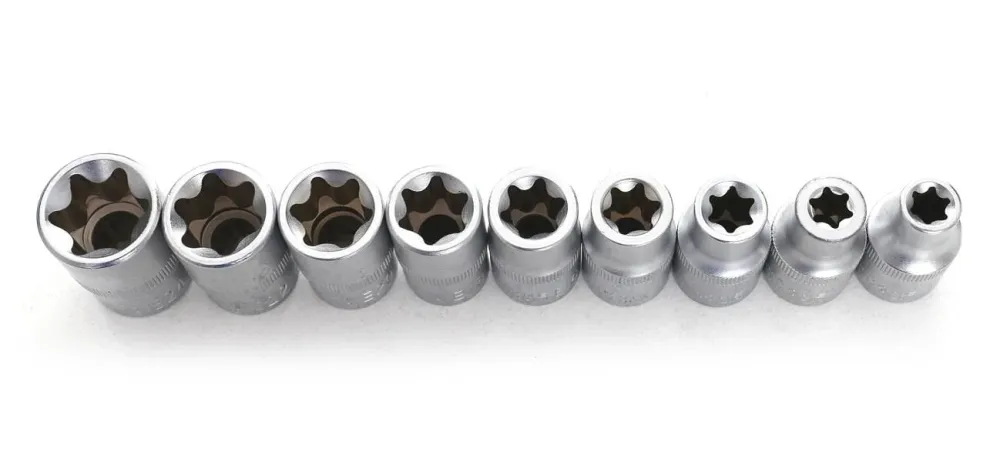 Set Tubulare Torx 9 Bucati E10-E24 37mm, Kraft&Dele KD10227