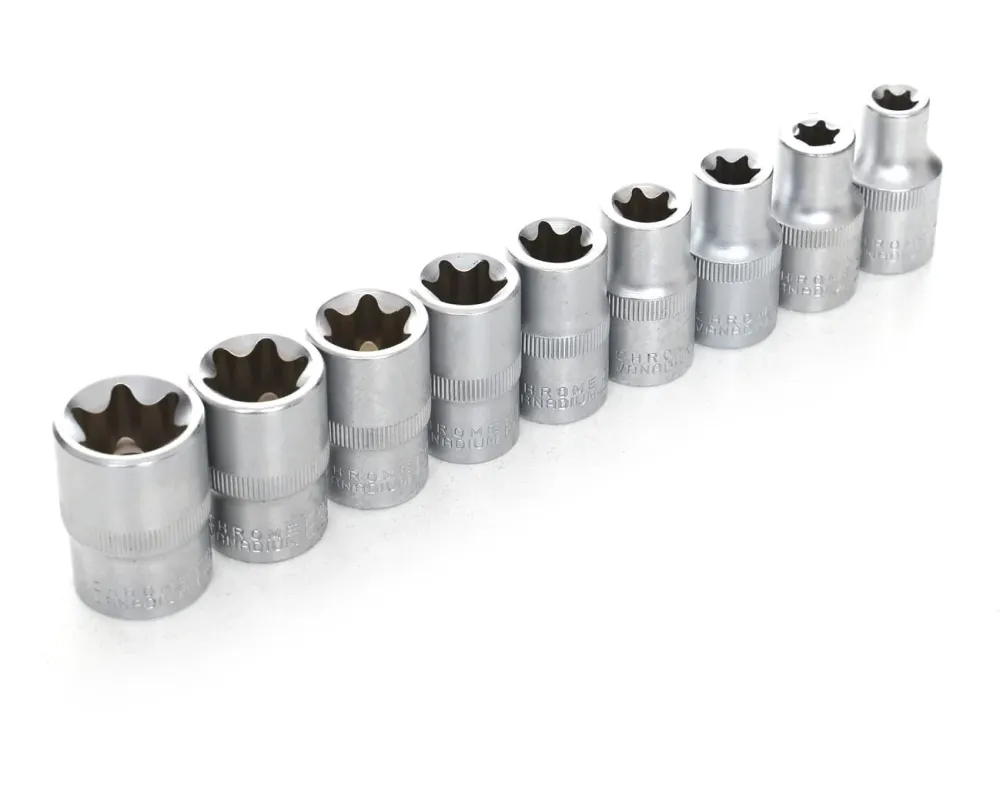 Set Tubulare Torx 9 Bucati E10-E24 37mm, Kraft&Dele KD10227