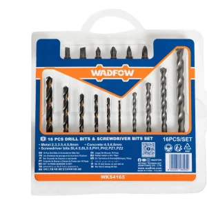 Set burghie si biti pentru metal/beton Wadfow, 16 buc