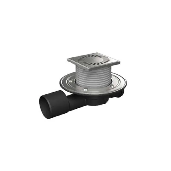 Sifon de pardoseal MCH universal cu intrari multiple, iesire laterala DN50/75 cu cadru din plastic cu flansa din otel inox...