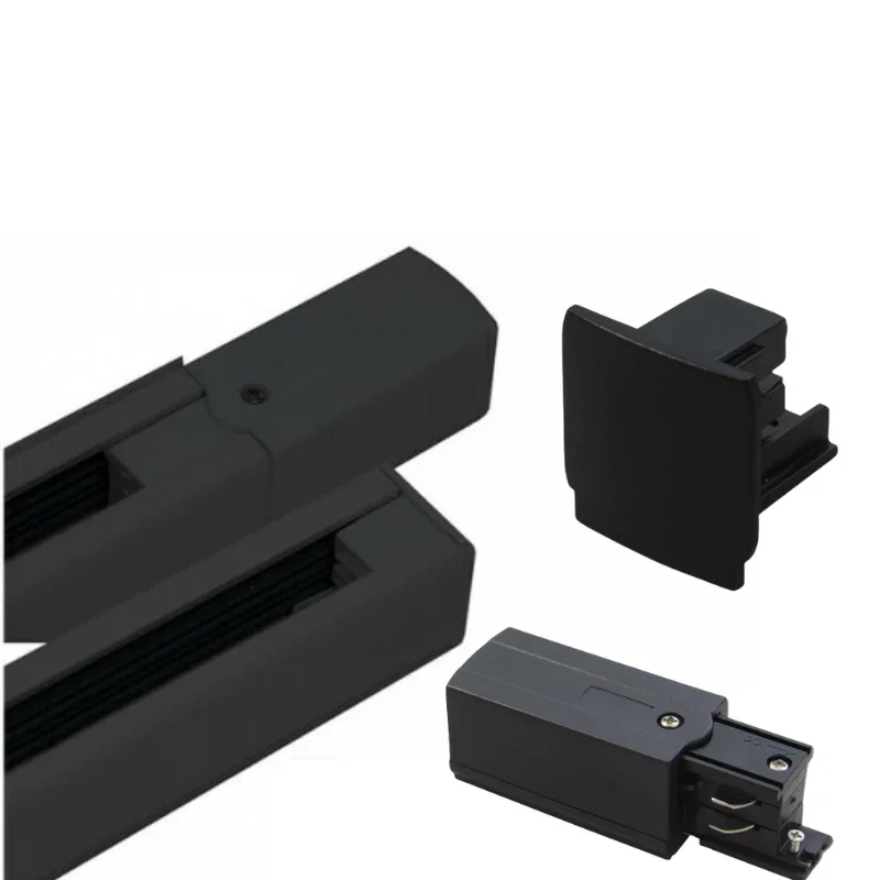 Sina trifazata Spoturi LED, 2 metri, IP20, negru