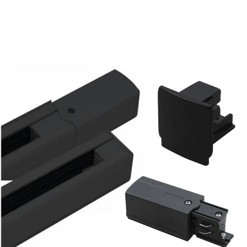 Sina trifazata Spoturi LED, 1 metru, IP20, negru