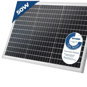 Panou solar monocristalin, 50 W, 18 V pentru baterii de 12 V, fotovoltaice, cablu de incarcare