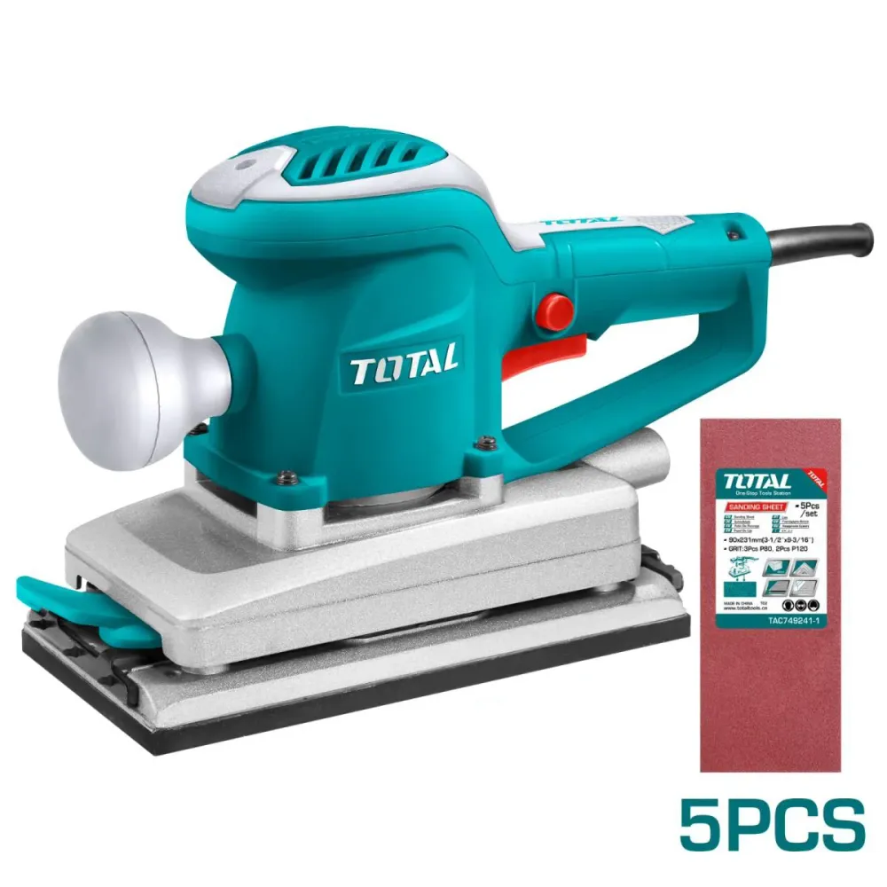 Masina de slefuit Total Industrial 350W, baza aluminiu 220x110 mm, 11000 rpm - Resigilat