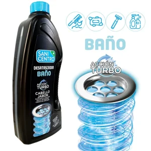 Solutie pentrru desfundat tevi baie, 1 L, Action Turbo