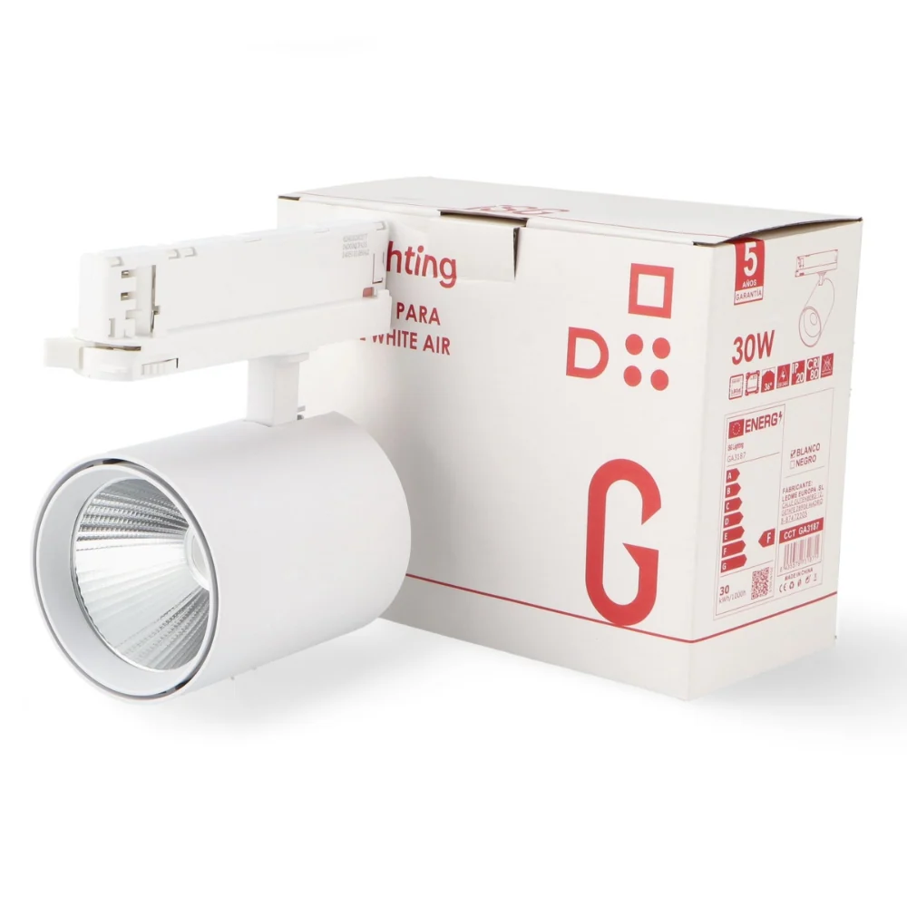 Spot LED Pentru Sina Trifazata 30W Air CCT, Flicker Free, alb