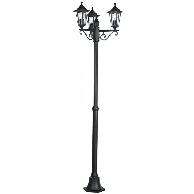 Eglo Laterna 4 Stalp inalt 3x60W, negru