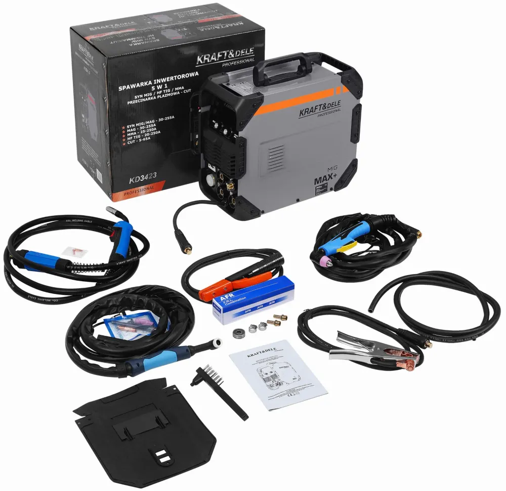 Sudura 5 1 MIG/MAG MMA TIG Plasma 2500W 255A 230V, Kraft&Dele KD3423