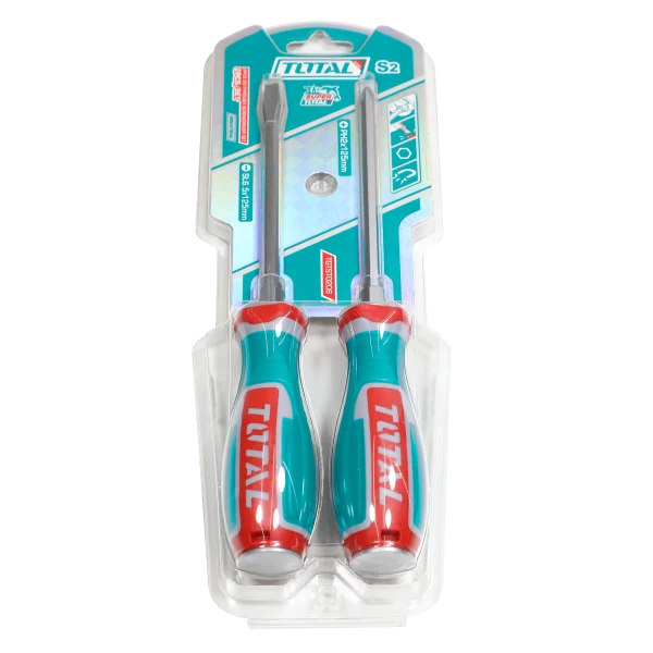 Set 2 surubelnite impact TOTAL S2, PH2 + SL6.5, 125 mm, tija hex