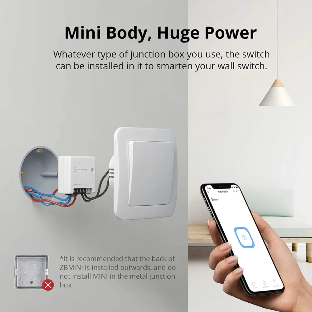SONOFF Zigbee Mini 4 buc întrerupător inteligent DIY, control aplicație, protocol ZigBee3.0, Sonoff ZBBridge/Amazon Hub/Sa...