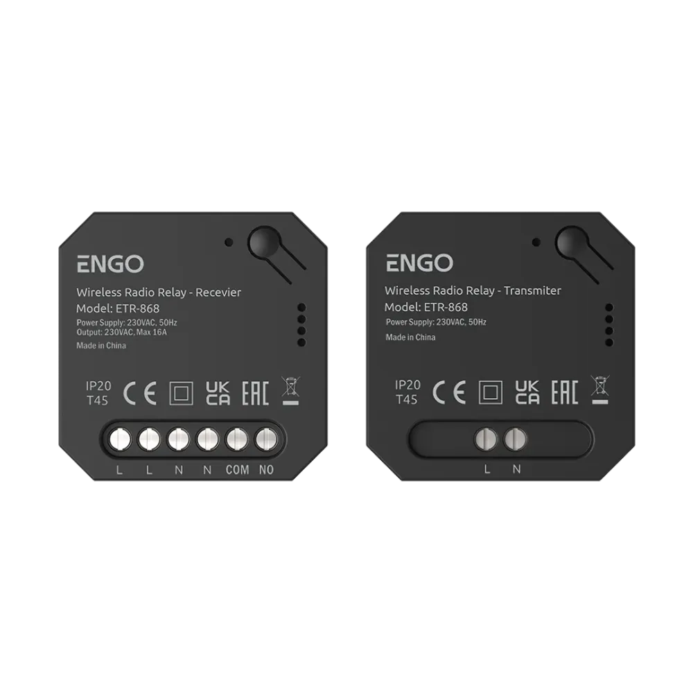 Releu fara fir, controlat prin radio, 868MHz, 230V, ENGO