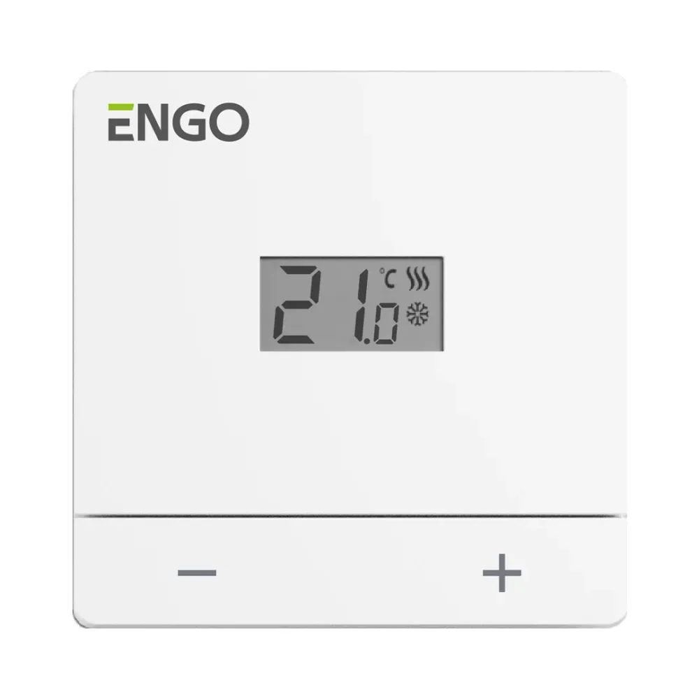 Termostat de camera aparent ENGO EASY cu fir, alb, 230V,