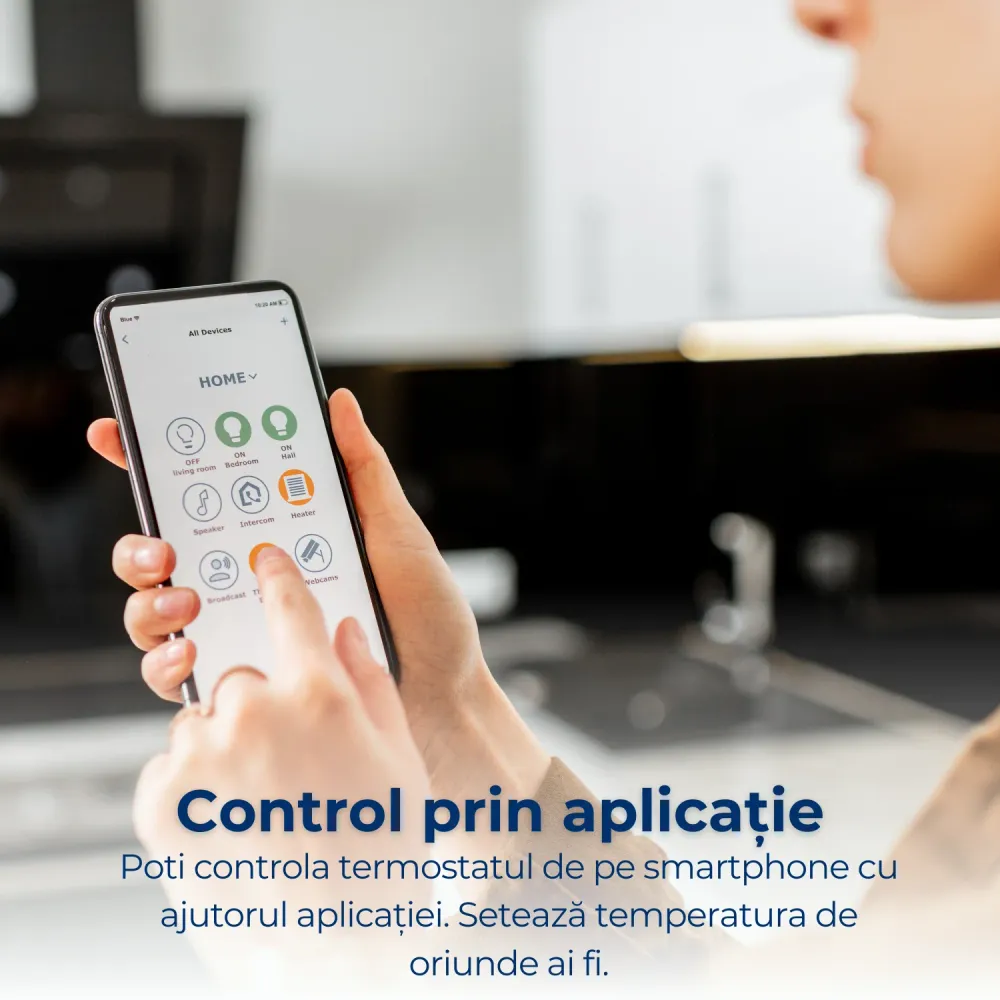 Termostat programabil cu Wifi si telecomanda NOVOSUN TH9 Doza